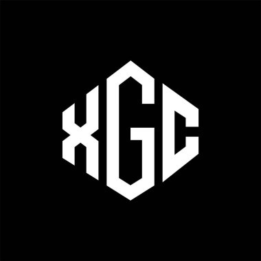 XGC letter logo design with polygon shape. XGC polygon and cube shape logo design. XGC hexagon vector logo template white and black colors. XGC monogram, business and real estate logo.