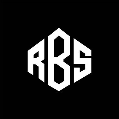 RBS letter logo design with polygon shape. RBS polygon and cube shape logo design. RBS hexagon vector logo template white and black colors. RBS monogram, business and real estate logo.