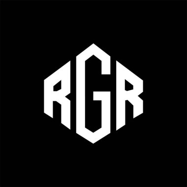 RGR letter logo design with polygon shape. RGR polygon and cube shape logo design. RGR hexagon vector logo template white and black colors. RGR monogram, business and real estate logo.
