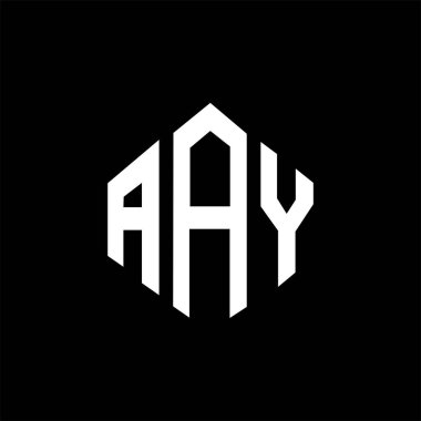 AAY letter logo design with polygon shape. AAY polygon and cube shape logo design. AAY hexagon vector logo template white and black colors. AAY monogram, business and real estate logo.