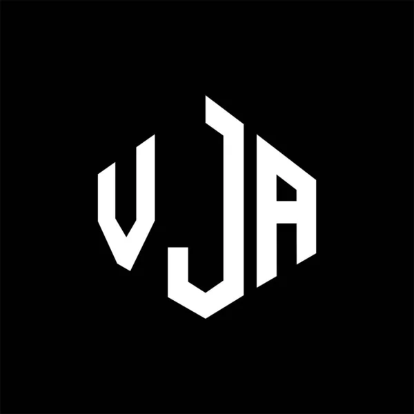 Дизайн Логотипу Літери Vja Формою Багатокутника Дизайн Логотипу Vja Багатокутника — стоковий вектор