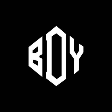 BDY letter logo design with polygon shape. BDY polygon and cube shape logo design. BDY hexagon vector logo template white and black colors. BDY monogram, business and real estate logo.