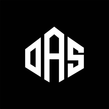 OAS letter logo design with polygon shape. OAS polygon and cube shape logo design. OAS hexagon vector logo template white and black colors. OAS monogram, business and real estate logo.