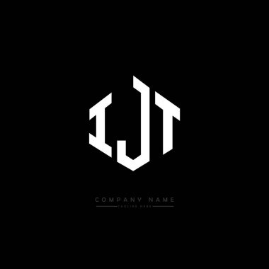 IJT letter logo design with polygon shape. IJT polygon and cube shape logo design. IJT hexagon vector logo template white and black colors. IJT monogram, business and real estate logo.