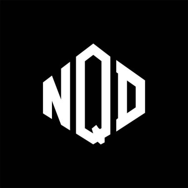 NQD letter logo design with polygon shape. NQD polygon and cube shape logo design. NQD hexagon vector logo template white and black colors. NQD monogram, business and real estate logo.