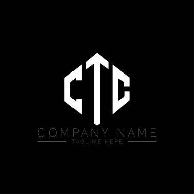 CTC letter logo design with polygon shape. CTC polygon and cube shape logo design. CTC hexagon vector logo template white and black colors. CTC monogram, business and real estate logo.