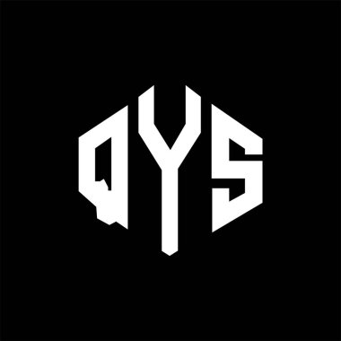 QYS letter logo design with polygon shape. QYS polygon and cube shape logo design. QYS hexagon vector logo template white and black colors. QYS monogram, business and real estate logo.