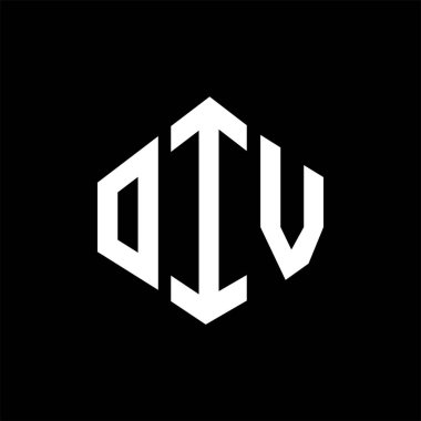 OIV letter logo design with polygon shape. OIV polygon and cube shape logo design. OIV hexagon vector logo template white and black colors. OIV monogram, business and real estate logo.