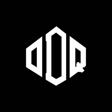 ODQ letter logo design with polygon shape. ODQ polygon and cube shape logo design. ODQ hexagon vector logo template white and black colors. ODQ monogram, business and real estate logo.