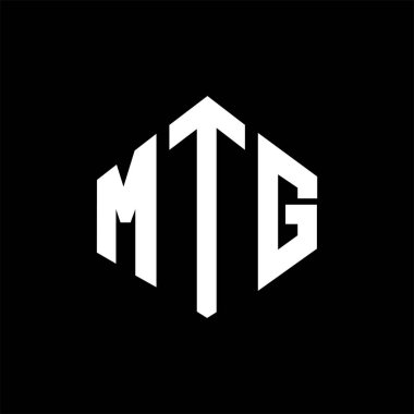 MTG letter logo design with polygon shape. MTG polygon and cube shape logo design. MTG hexagon vector logo template white and black colors. MTG monogram, business and real estate logo.