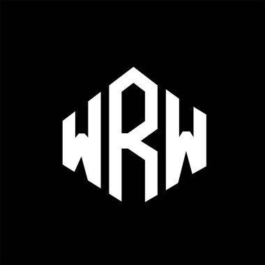WRW letter logo design with polygon shape. WRW polygon and cube shape logo design. WRW hexagon vector logo template white and black colors. WRW monogram, business and real estate logo.