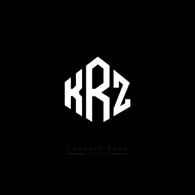 KRZ letter logo design with polygon shape. KRZ polygon and cube shape logo design. KRZ hexagon vector logo template white and black colors. KRZ monogram, business and real estate logo.