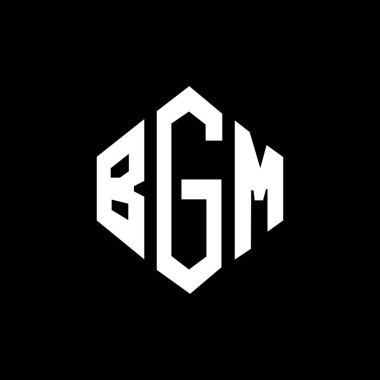 BGM letter logo design with polygon shape. BGM polygon and cube shape logo design. BGM hexagon vector logo template white and black colors. BGM monogram, business and real estate logo.
