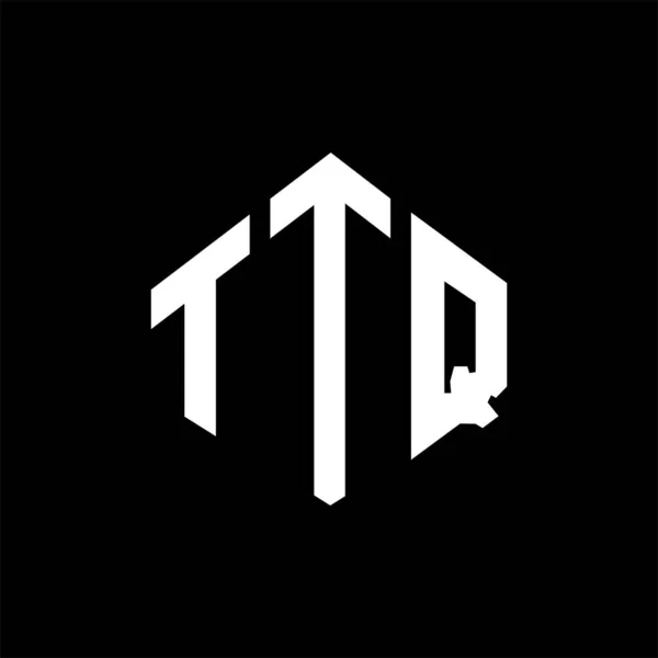 Design Logotipo Letra Ttq Com Forma Polígono Design Logotipo Forma — Vetor de Stock