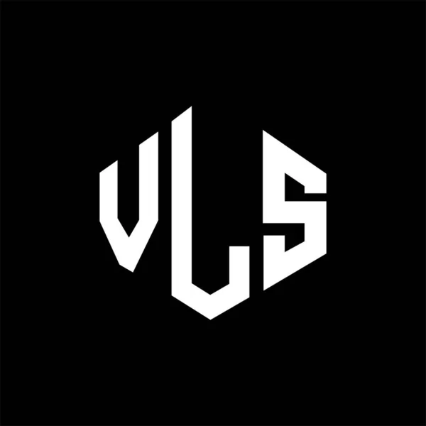 Vls Letter Logo Design Polygon Shape Vls Polygon Cube Shape — Vettoriale Stock
