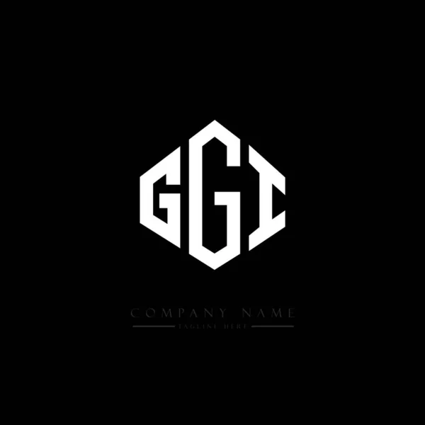 Ggi Letter Logo Design Polygon Shape Ggi Polygon Cube Shape — 스톡 벡터