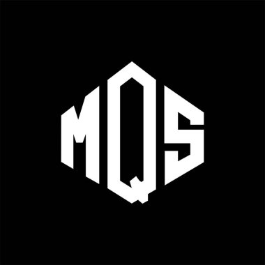 MQS letter logo design with polygon shape. MQS polygon and cube shape logo design. MQS hexagon vector logo template white and black colors. MQS monogram, business and real estate logo.