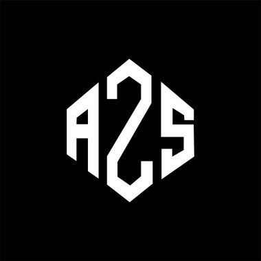 AZS letter logo design with polygon shape. AZS polygon and cube shape logo design. AZS hexagon vector logo template white and black colors. AZS monogram, business and real estate logo.