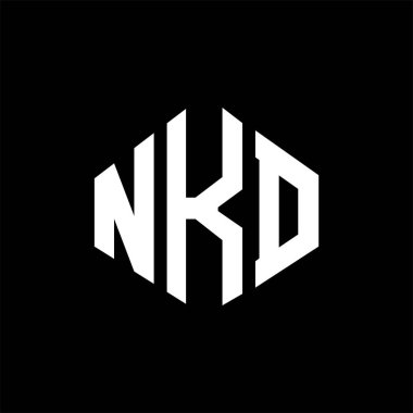 NKD letter logo design with polygon shape. NKD polygon and cube shape logo design. NKD hexagon vector logo template white and black colors. NKD monogram, business and real estate logo.
