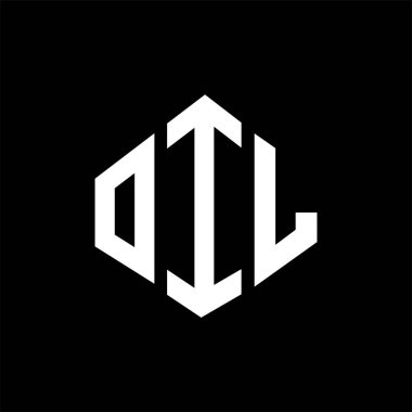 OIL letter logo design with polygon shape. OIL polygon and cube shape logo design. OIL hexagon vector logo template white and black colors. OIL monogram, business and real estate logo.