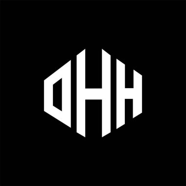 OHH letter logo design with polygon shape. OHH polygon and cube shape logo design. OHH hexagon vector logo template white and black colors. OHH monogram, business and real estate logo.