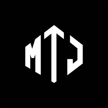 MTJ letter logo design with polygon shape. MTJ polygon and cube shape logo design. MTJ hexagon vector logo template white and black colors. MTJ monogram, business and real estate logo.