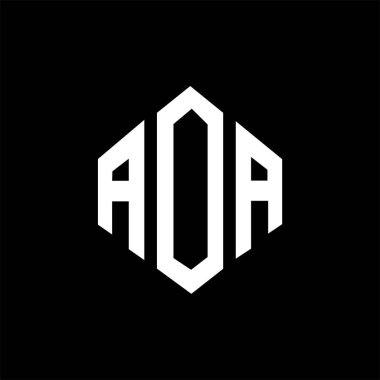 AOA letter logo design with polygon shape. AOA polygon and cube shape logo design. AOA hexagon vector logo template white and black colors. AOA monogram, business and real estate logo.