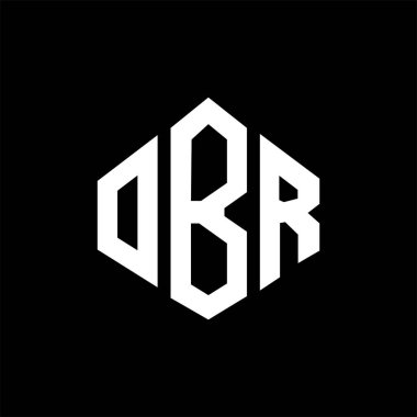 OBR letter logo design with polygon shape. OBR polygon and cube shape logo design. OBR hexagon vector logo template white and black colors. OBR monogram, business and real estate logo.