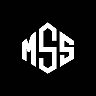 MSS letter logo design with polygon shape. MSS polygon and cube shape logo design. MSS hexagon vector logo template white and black colors. MSS monogram, business and real estate logo.