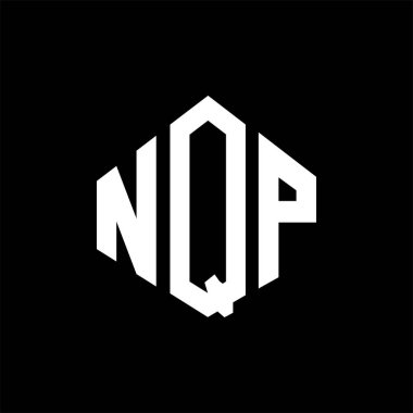 NQP letter logo design with polygon shape. NQP polygon and cube shape logo design. NQP hexagon vector logo template white and black colors. NQP monogram, business and real estate logo.