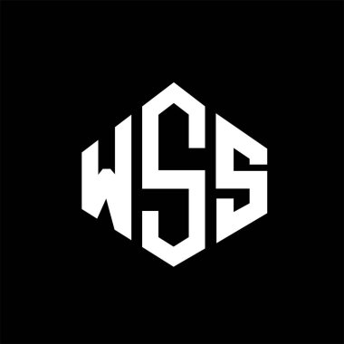 WSS letter logo design with polygon shape. WSS polygon and cube shape logo design. WSS hexagon vector logo template white and black colors. WSS monogram, business and real estate logo.