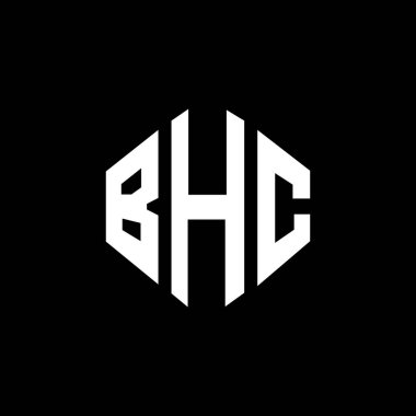 BHC letter logo design with polygon shape. BHC polygon and cube shape logo design. BHC hexagon vector logo template white and black colors. BHC monogram, business and real estate logo.