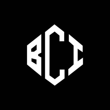 BCI letter logo design with polygon shape. BCI polygon and cube shape logo design. BCI hexagon vector logo template white and black colors. BCI monogram, business and real estate logo.