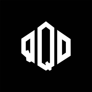 QQO letter logo design with polygon shape. QQO polygon and cube shape logo design. QQO hexagon vector logo template white and black colors. QQO monogram, business and real estate logo.