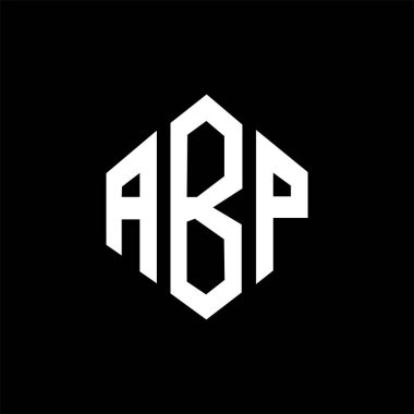 ABP letter logo design with polygon shape. ABP polygon and cube shape logo design. ABP hexagon vector logo template white and black colors. ABP monogram, business and real estate logo.
