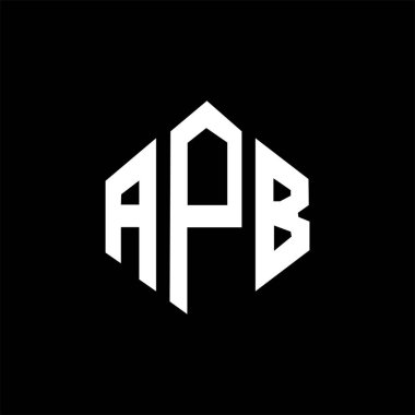APB letter logo design with polygon shape. APB polygon and cube shape logo design. APB hexagon vector logo template white and black colors. APB monogram, business and real estate logo.