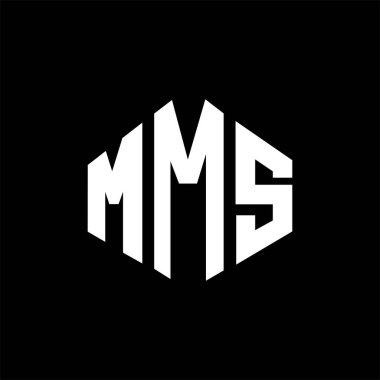 MMS letter logo design with polygon shape. MMS polygon and cube shape logo design. MMS hexagon vector logo template white and black colors. MMS monogram, business and real estate logo.