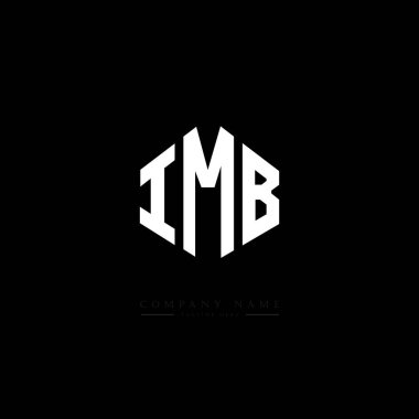 IMB letter logo design with polygon shape. IMB polygon and cube shape logo design. IMB hexagon vector logo template white and black colors. IMB monogram, business and real estate logo.
