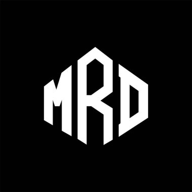 MRD letter logo design with polygon shape. MRD polygon and cube shape logo design. MRD hexagon vector logo template white and black colors. MRD monogram, business and real estate logo.