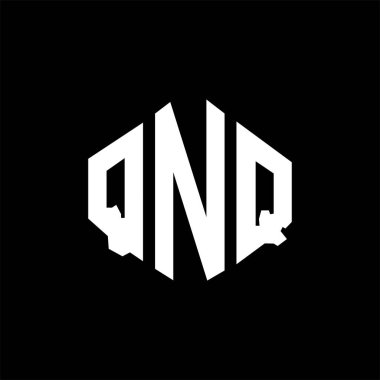 QNQ letter logo design with polygon shape. QNQ polygon and cube shape logo design. QNQ hexagon vector logo template white and black colors. QNQ monogram, business and real estate logo.