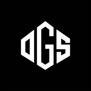 OGS letter logo design with polygon shape. OGS polygon and cube shape logo design. OGS hexagon vector logo template white and black colors. OGS monogram, business and real estate logo.