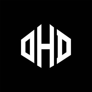 OHD letter logo design with polygon shape. OHD polygon and cube shape logo design. OHD hexagon vector logo template white and black colors. OHD monogram, business and real estate logo.