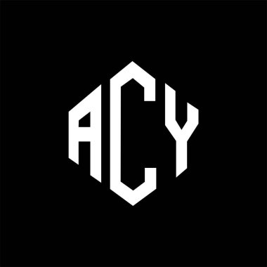 ACY letter logo design with polygon shape. ACY polygon and cube shape logo design. ACY hexagon vector logo template white and black colors. ACY monogram, business and real estate logo.