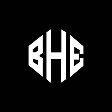 BHE letter logo design with polygon shape. BHE polygon and cube shape logo design. BHE hexagon vector logo template white and black colors. BHE monogram, business and real estate logo.