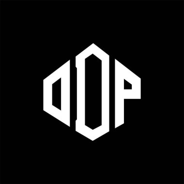 ODP letter logo design with polygon shape. ODP polygon and cube shape logo design. ODP hexagon vector logo template white and black colors. ODP monogram, business and real estate logo.