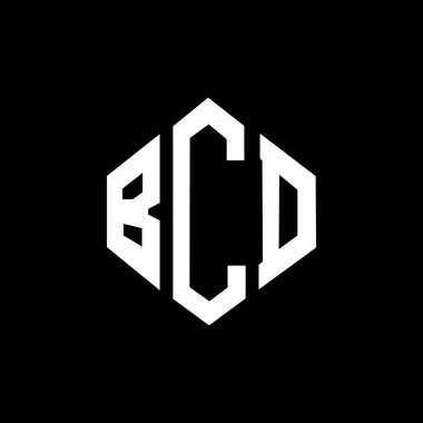 BCD letter logo design with polygon shape. BCD polygon and cube shape logo design. BCD hexagon vector logo template white and black colors. BCD monogram, business and real estate logo.