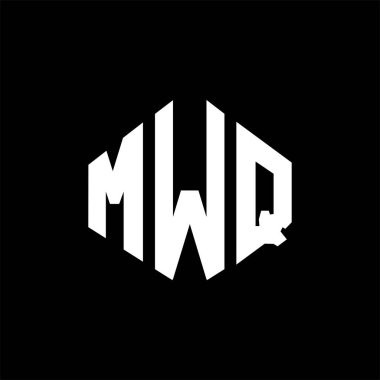 MWQ letter logo design with polygon shape. MWQ polygon and cube shape logo design. MWQ hexagon vector logo template white and black colors. MWQ monogram, business and real estate logo.