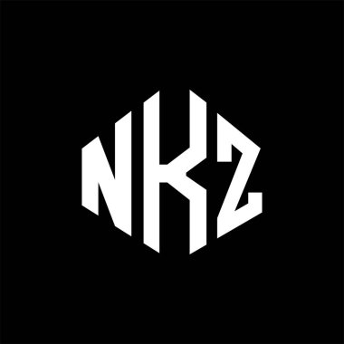 NKZ letter logo design with polygon shape. NKZ polygon and cube shape logo design. NKZ hexagon vector logo template white and black colors. NKZ monogram, business and real estate logo.