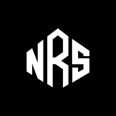 NRS letter logo design with polygon shape. NRS polygon and cube shape logo design. NRS hexagon vector logo template white and black colors. NRS monogram, business and real estate logo.