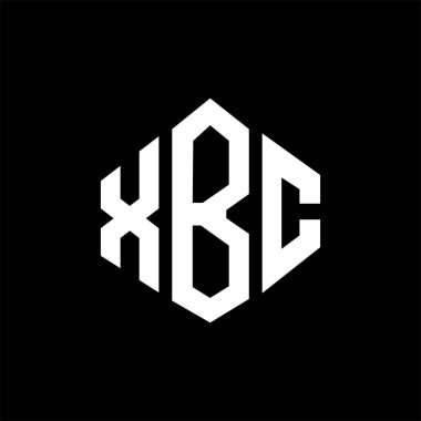 XBC letter logo design with polygon shape. XBC polygon and cube shape logo design. XBC hexagon vector logo template white and black colors. XBC monogram, business and real estate logo.